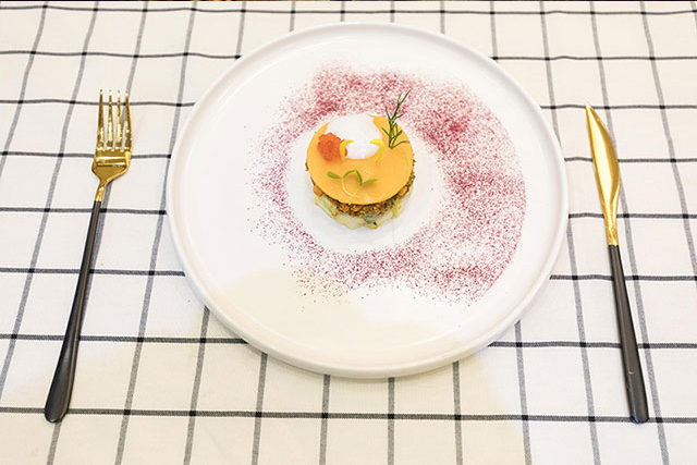 牛油果蟹肉番茄冻